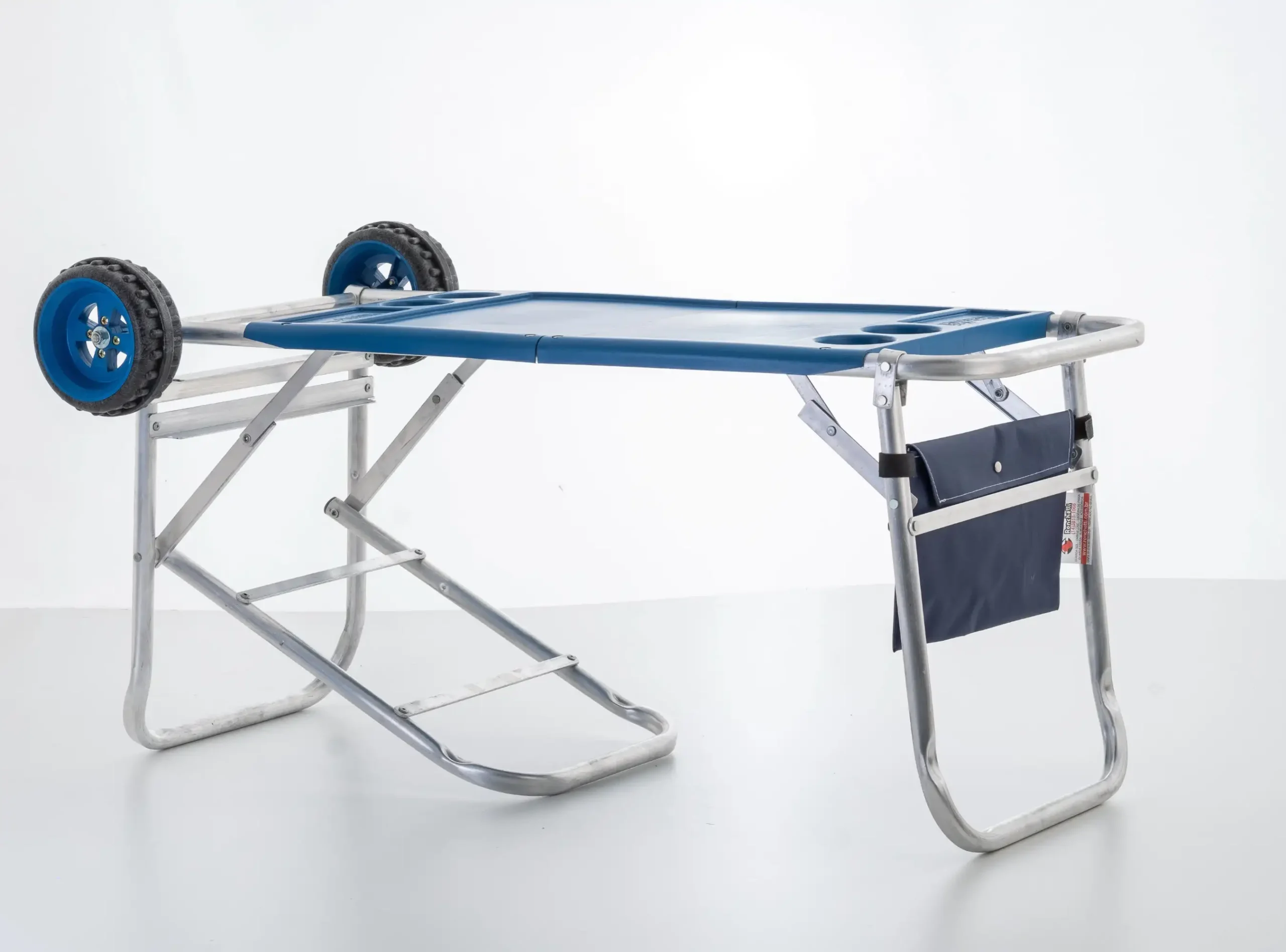 Carrinho de alumínio aberto mesa