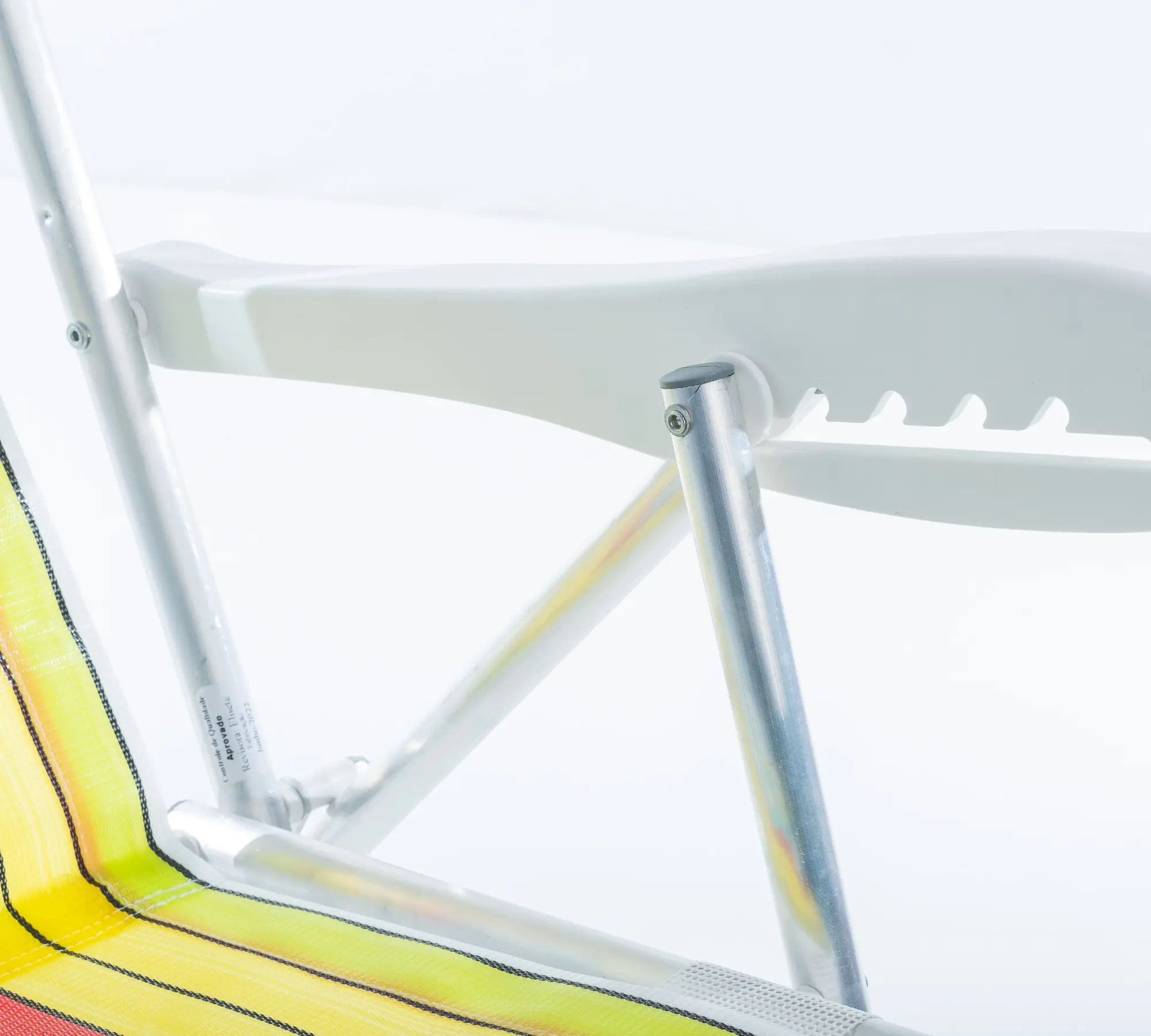 Detalhes ajuste cadeira de praia reclinavel