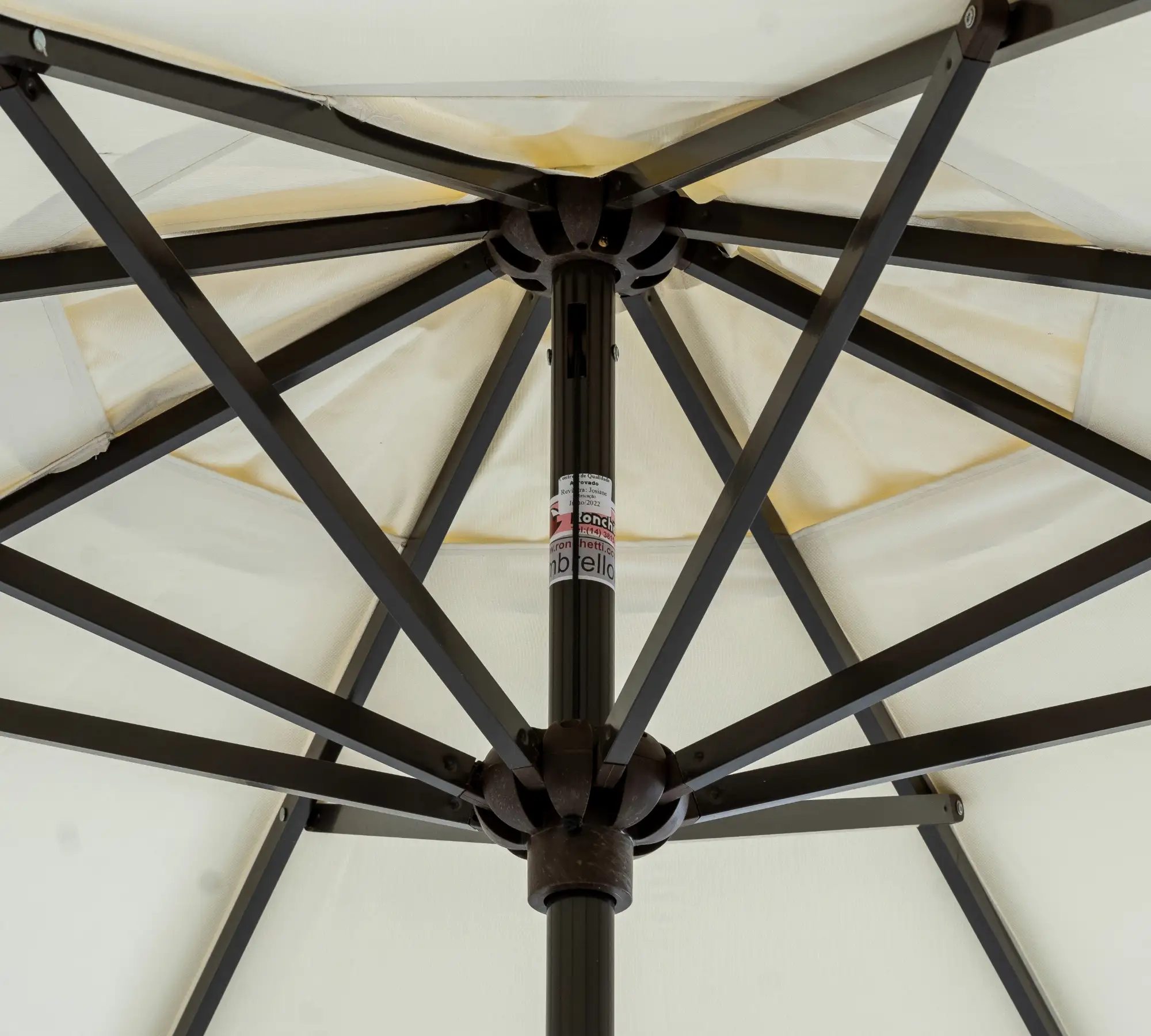 Ombrelone central de alumínio com manípulo