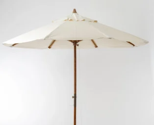 Ombrelone central de madeira